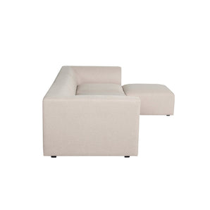Balder 3-personers Sofa m. puff - Beige Lumos