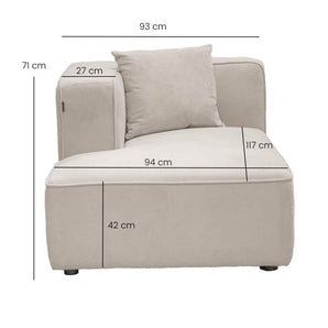 Benne Venstre  Sjeselongmodu - Beige