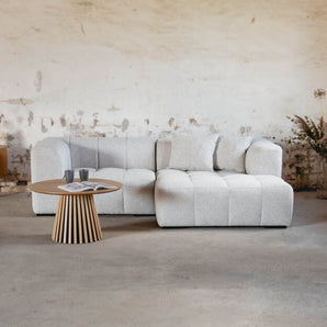 Bora Sofa i Hvid - Høyrevendt - 240 cm