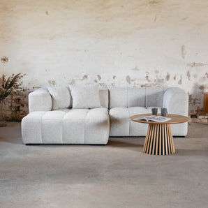 Bora Sofa i Hvid - Venstrevendt - 240 cm