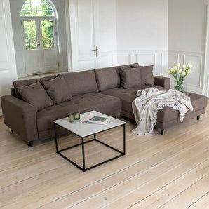 Milo Sofa - Vendbar Sjeselong 285 cm - Brun