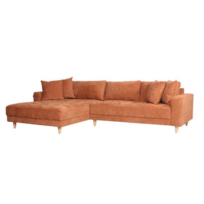 Milo Sofa - Vendbar Sjeselong 285 cm - Rust