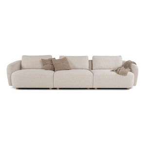 Nolio Modulsofa - Beige Bouclé inkl. puff - 315 cm