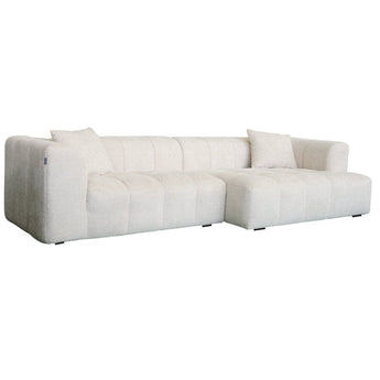 Bora Sofa i Beige Boucle - Højrevendt - 300 cm - Hofstra & Wagner