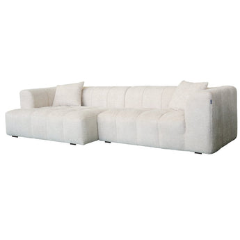 Bora Sofa i Beige Boucle - Venstrevendt - 300 cm - Hofstra & Wagner