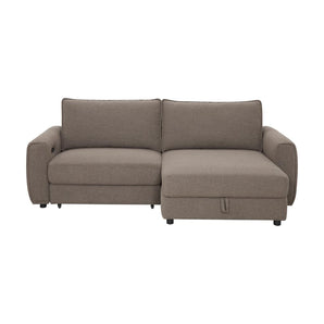 Naya Sofa med elektronisk modul - høyrevendt - brun bouclé