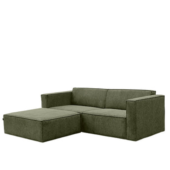 Balu Sofa - Grøn inkl. puf - Hofstra & Wagner