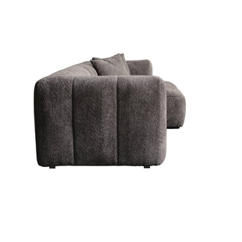 Bora Sofa i Grå Boucle - Højrevendt - 300 cm - Hofstra & Wagner
