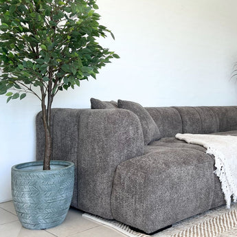 Bora Sofa i Grå Boucle - Venstrevendt - 300 cm - Hofstra & Wagner