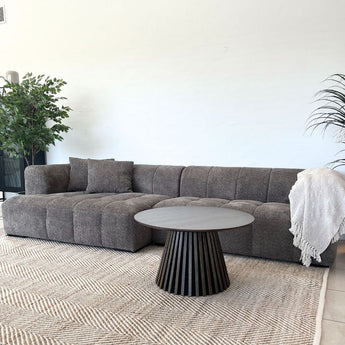 Bora Sofa i Grå Boucle - Venstrevendt - 300 cm - Hofstra & Wagner