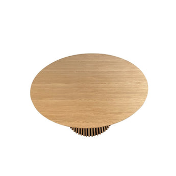 Måne Lamel Spisebord - Natur Eg Ø140 cm - Hofstra & Wagner