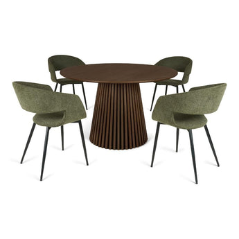 Måne Lamel Spisebord - Smoked Eg Ø120 cm - Hofstra & Wagner