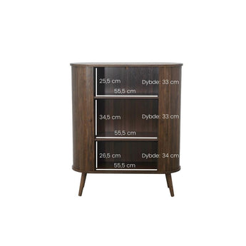 Trewood Jalousi skab i Smoked Eg - 100 cm - Hofstra & Wagner