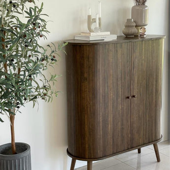 Trewood Jalousiskab i Smoked Eg - 120 cm - Hofstra & Wagner