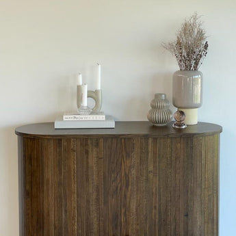 Trewood Jalousiskab i Smoked Eg - 120 cm - Hofstra & Wagner