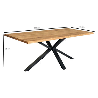 Venus Plankebord m. Spider-legs - Naturolieret Egetræ 200 cm - Hofstra & Wagner