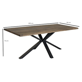 Venus Plankebord m. Spider-legs - Smoked Olieret Egetræ 200 cm - Hofstra & Wagner