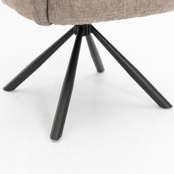 Vienna Spisebordsstol med drejefunktion - Beige Stof - Hofstra & Wagner