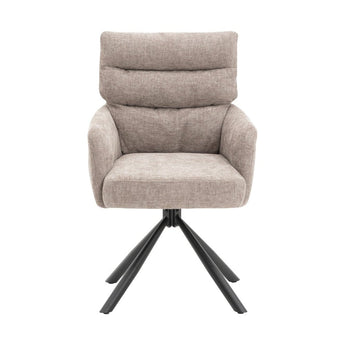 Vienna Spisebordsstol med drejefunktion - Beige Stof - Hofstra & Wagner