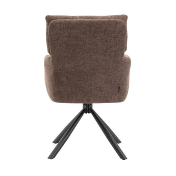 Vienna Spisebordsstol med drejefunktion - Brun stof - Hofstra & Wagner