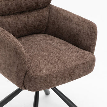 Vienna Spisebordsstol med drejefunktion - Brun stof - Hofstra & Wagner