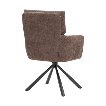 Vienna Spisebordsstol med drejefunktion - Brun stof - Hofstra & Wagner