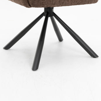 Vienna Spisebordsstol med drejefunktion - Brun stof - Hofstra & Wagner