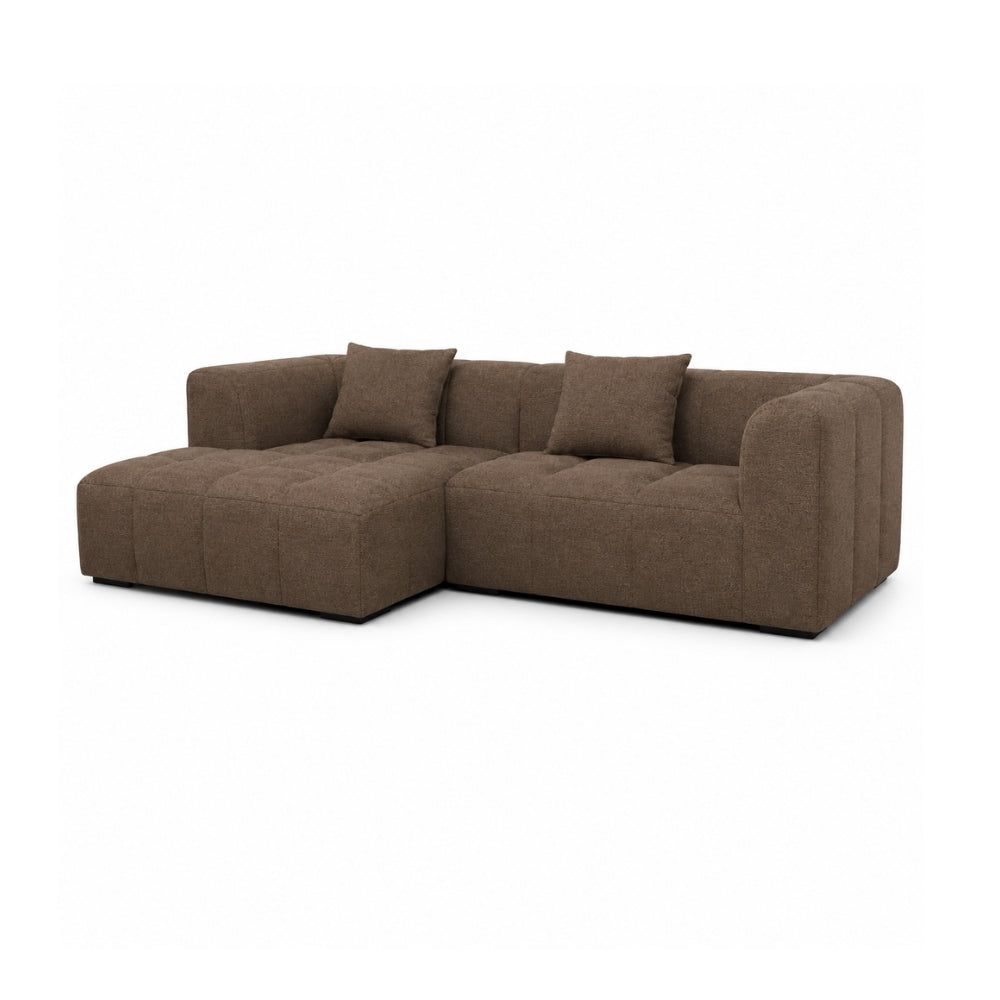 Bora Sofa - Brun - Venstrevendt - 240 cm
