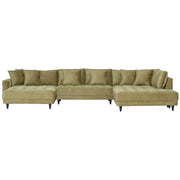 Milo U-sofa - Høyrevendt - Olivengrønn