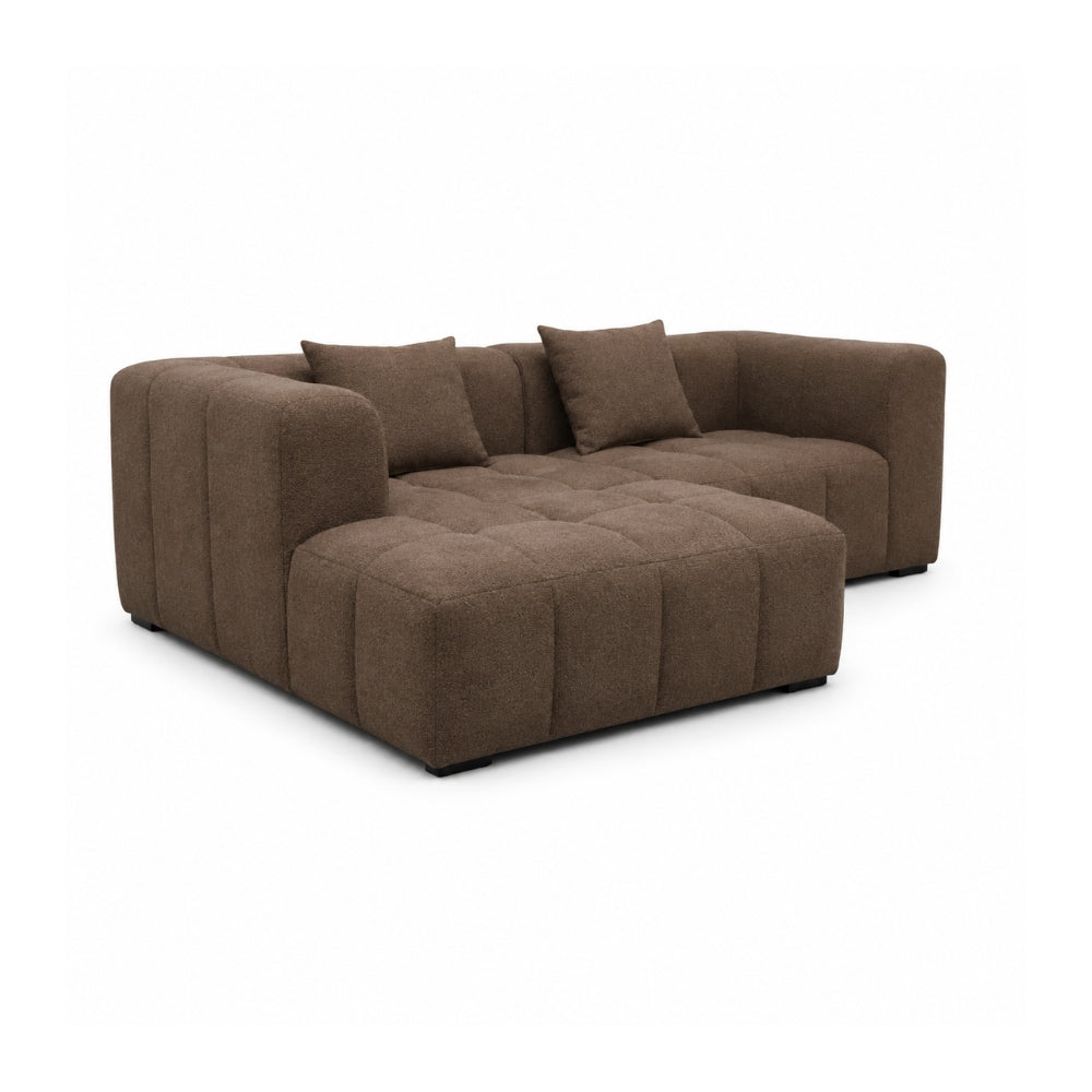 Bora Sofa - Brun - Venstrevendt - 240 cm