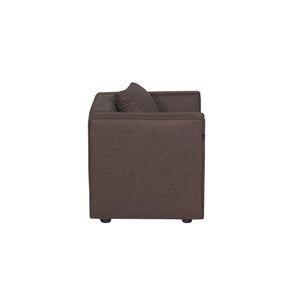Elias barnestol 60 cm - Brun stoff