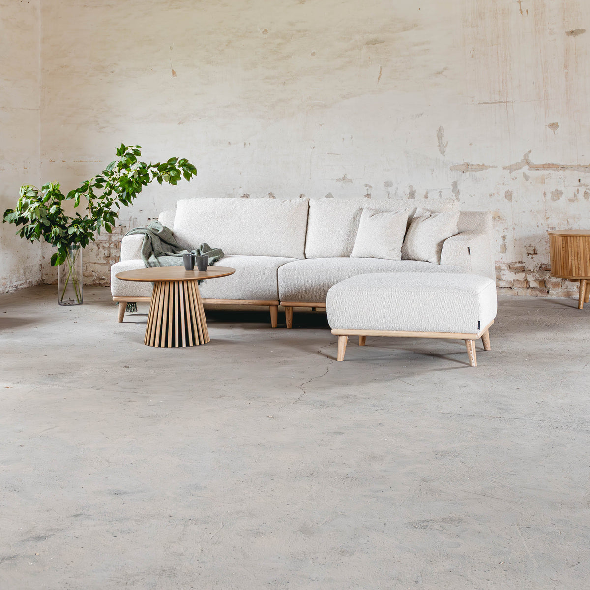 Tomson Puf - 90 x 65 cm - Beige