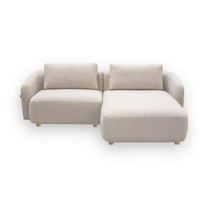 Nolio Modulsofa - Beige Bouclé med høyrevendt sjeselong - 220 cm
