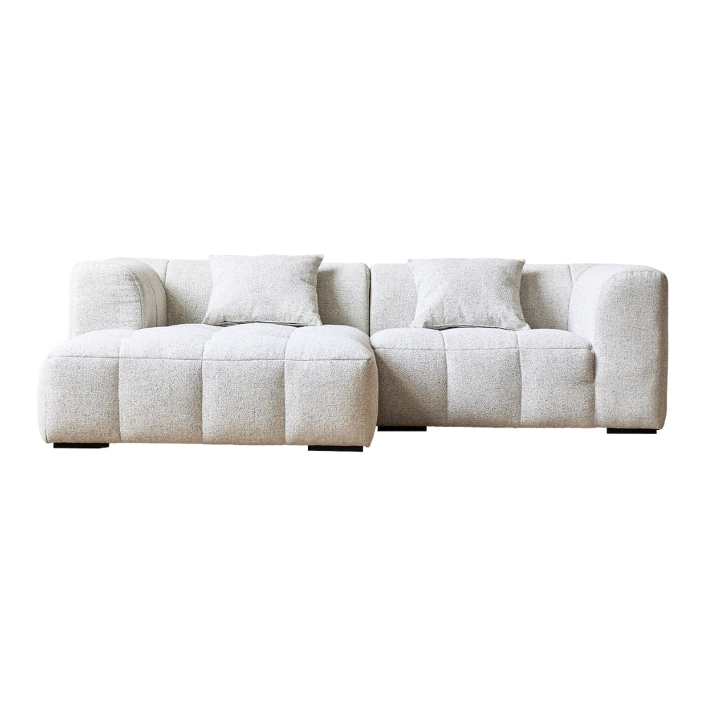 Bora Sofa i Hvid - Venstrevendt - 240 cm