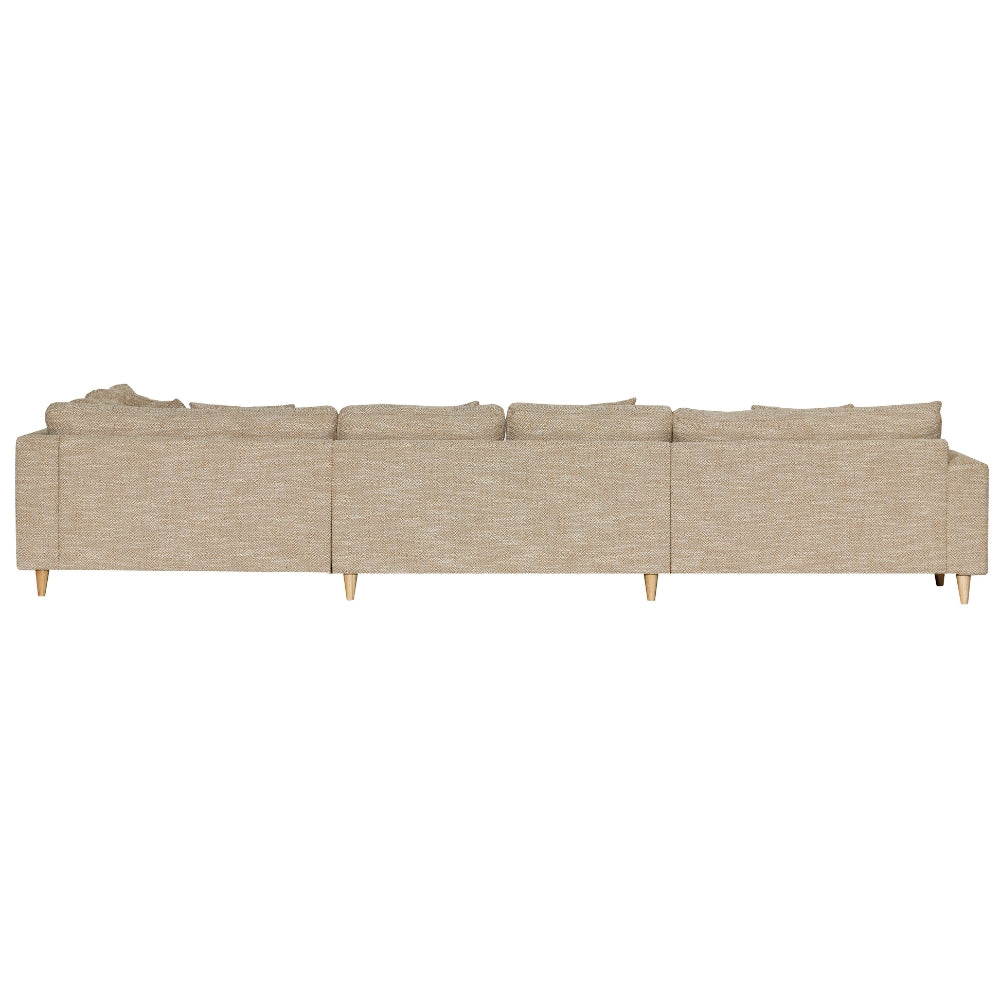 Milo U-sofa m. Open-end - Høyrevendt - Gul/Hvit