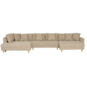 Milo U-sofa m. Open-end - Venstrevendt - Gul/Hvit