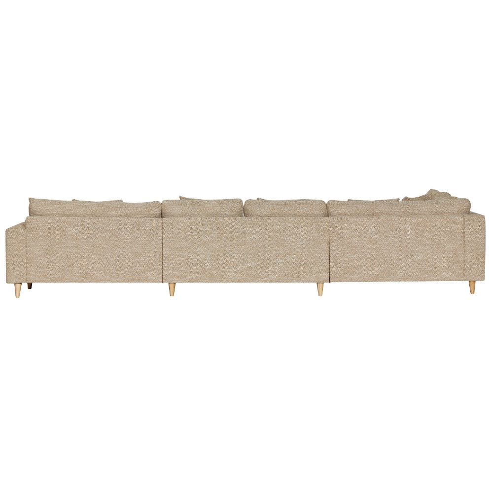 Milo U-sofa m. Open-end - Venstrevendt - Gul/Hvit
