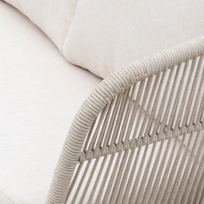 Tokheim 4-pers. loungesett i beige reb