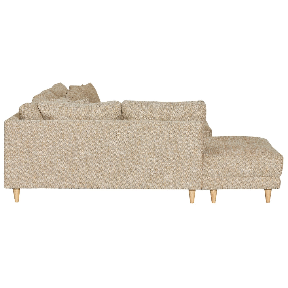Milo U-sofa m. Open-end - Venstrevendt - Gul/Hvit