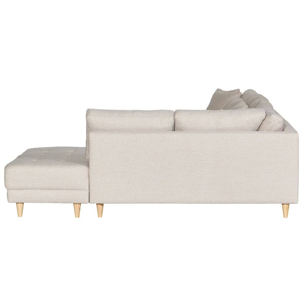 Milo U-sofa m. Open-end - Høyrevendt - Beige