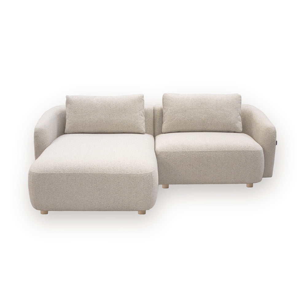 Nolio Modulsofa m. Venstrevendt Sjeselong - 220 cm - Beige Bouclé