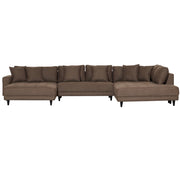 Milo U-sofa - Høyrevendt - Brun