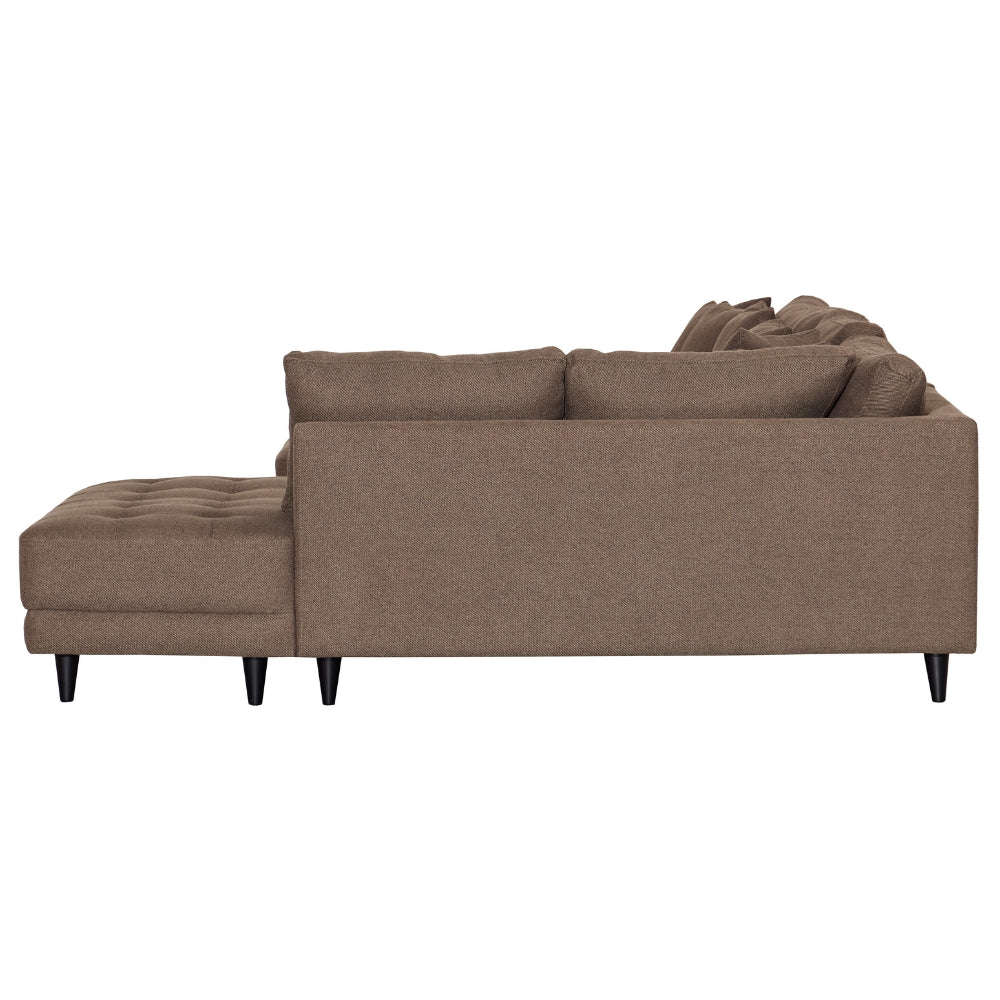 Milo U-sofa - Høyrevendt - Brun