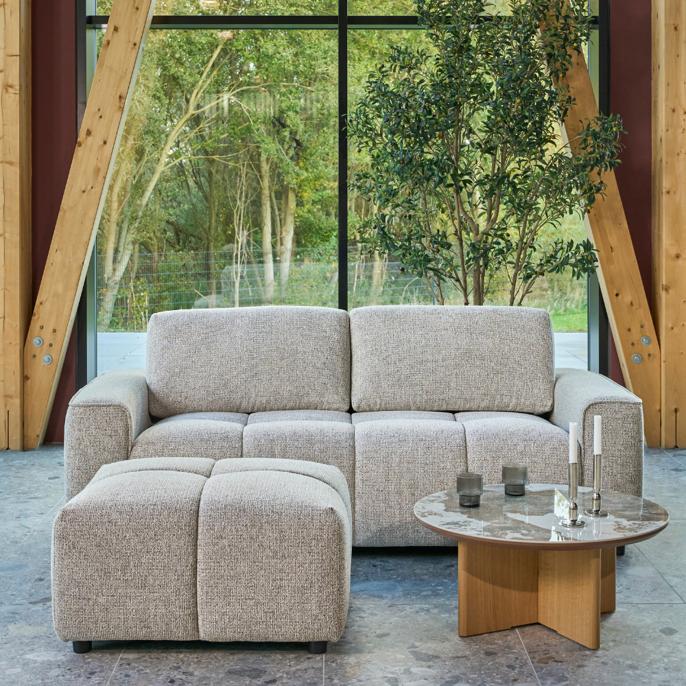 Maui Sofa m. Puff - 220 cm - Beige