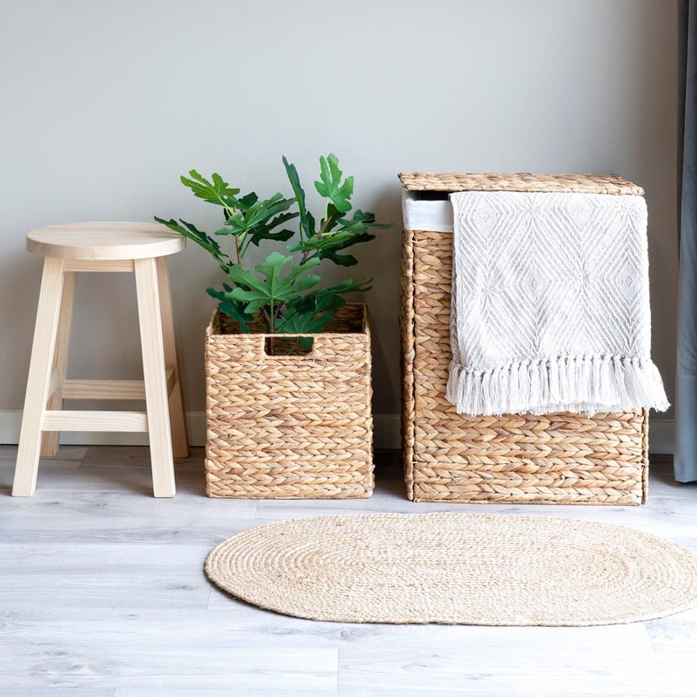 Cort Pledd - Lite mønster i råhvit/beige bomull