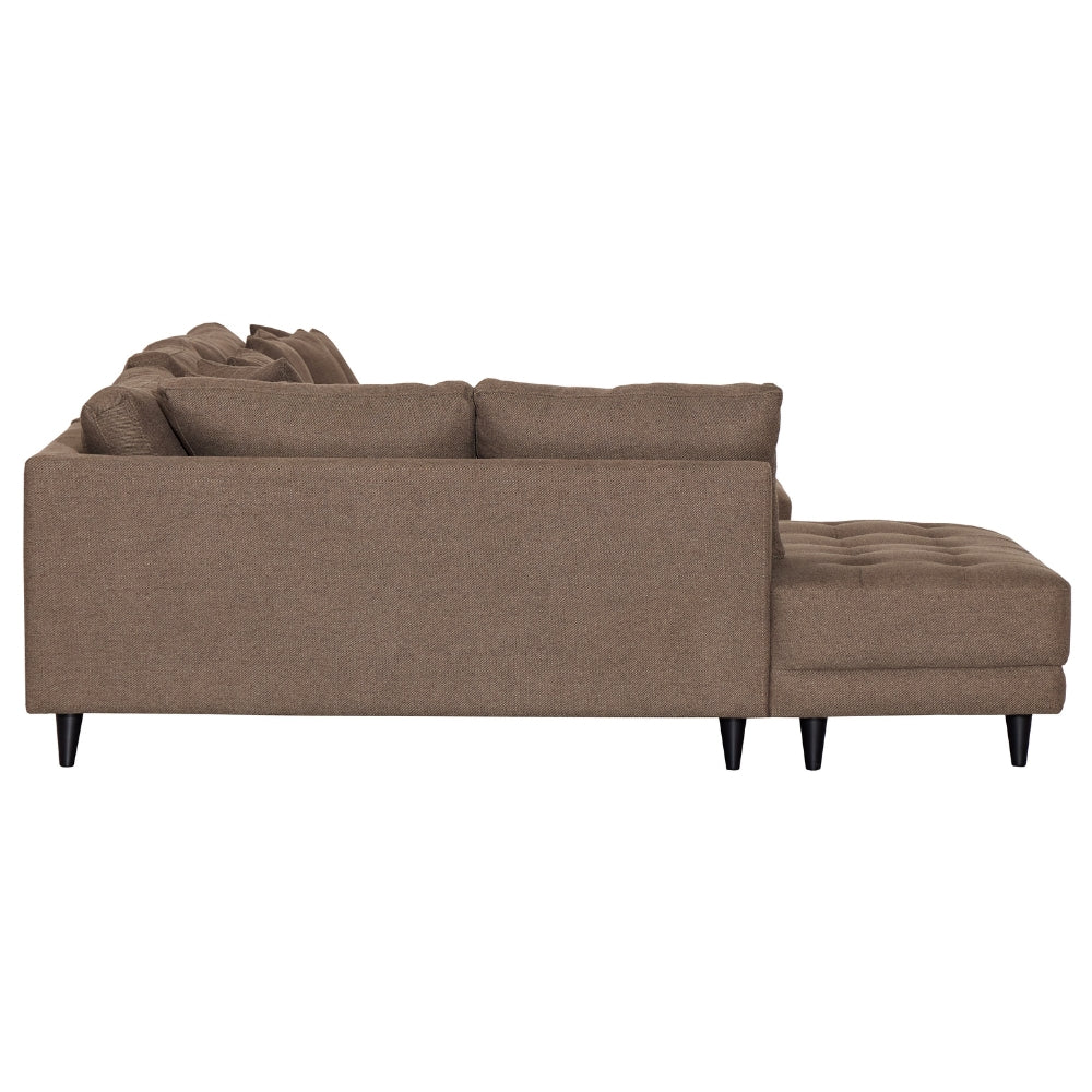 Milo U-sofa - Venstrevendt - Brun stoff