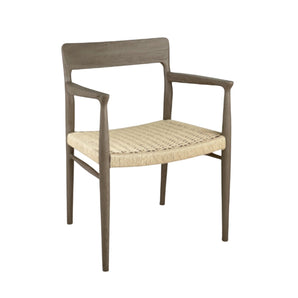 Snekka Spisestol – Røgkt massiv ask m. fletsete