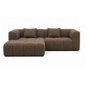 Bora Sofa - Brun - Venstrevendt - 240 cm