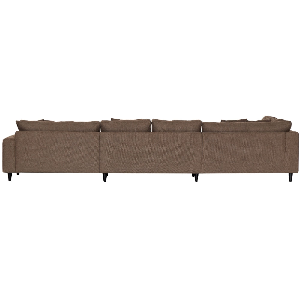 Milo U-sofa - Venstrevendt - Brun stoff