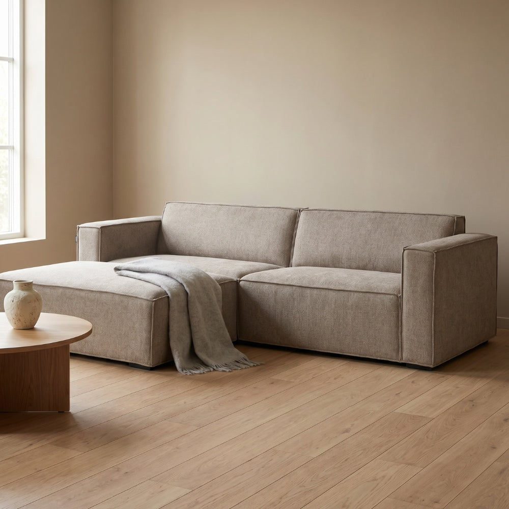 Balu Sofa m. Puff - 240 cm - Sand